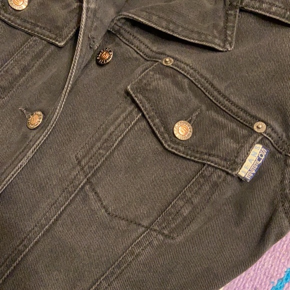 Black denim button up dress - Picture 5 of 5